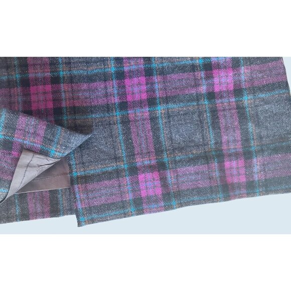 Vintage 1980s Miss Pendleton Wool Plaid Mid Calf Length Skirt Size XS - Picture 7 of 8